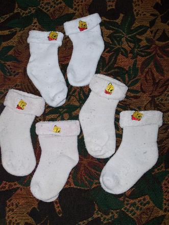 Teplé ponožky s mackom pú z vnútra froté, disney,21