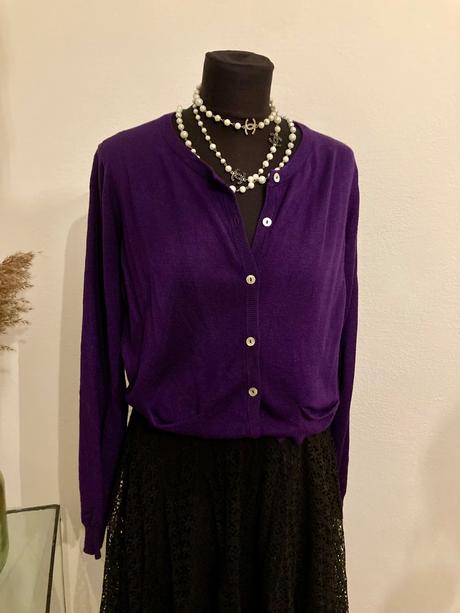 Fialový sveter, lindex,m