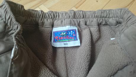 Zateplené nohavice na zimu, topolino,80