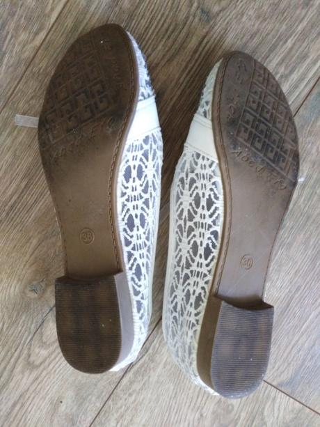 Biele krajkové balerínky 35/36, 35