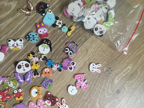 Drevene gombiky zvieratka, 