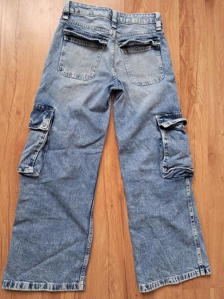 Široké baggy rifle s kapsami, h&m,146