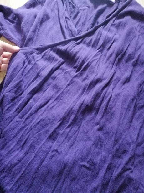 Fialový svetrík peacoks, 38