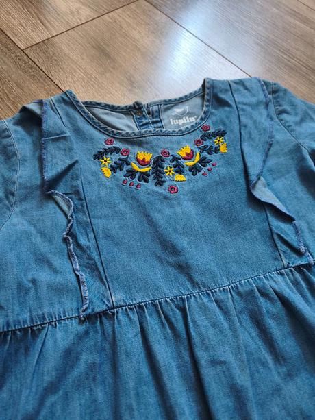 Riflové folk šaty, lupilu,128