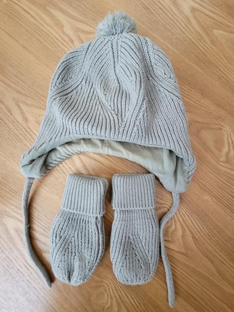 Ciapka + rukavice, h&m,68