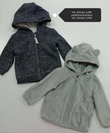 Sivá kožušinková mikina macko, 68