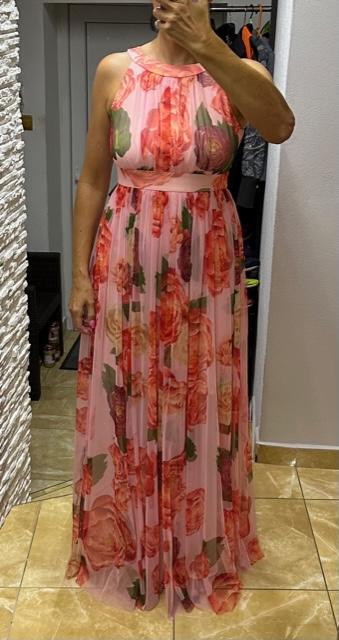 Tylové podšité dlhé šaty zn. chantall, chantall,40