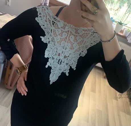 Čierny ľahký svetrík, gate,s