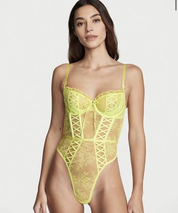 Neónové sexy body victorias secret, victoria's secret,m