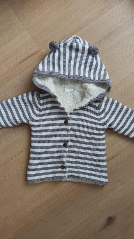 Zateplený svetrík/kabátik veľ.74, f&f,74