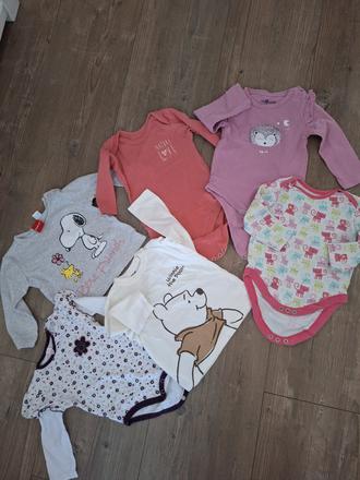 6 krat tricko/body s dlhym rukavom 80, lupilu,80