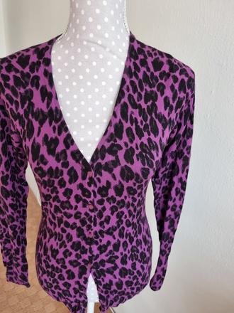 Fialovo-čierny svetrík s, s