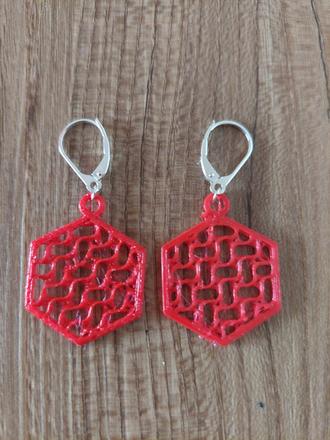 Náušnice červené,