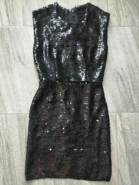 Luxus čierne flitr. šaty love&lemonade,vs-m,pružn, m