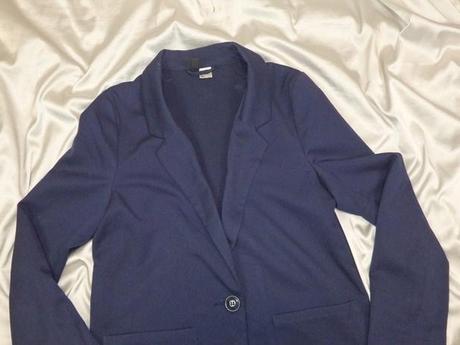 Kvalitný tmavomodrý blejzer, h&m,36