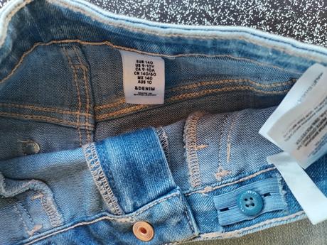 Dievcenska riflova sukna h&m vel. 140, h&m,140