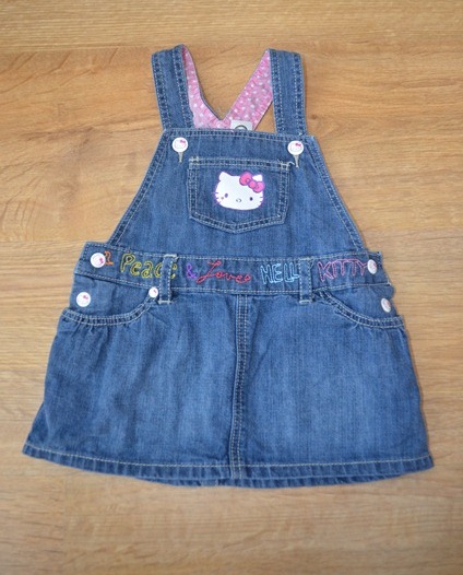 Riflove šaty hello kitty, h&m,68