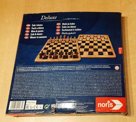 Predám drevené šachy + dáma   deluxe, 