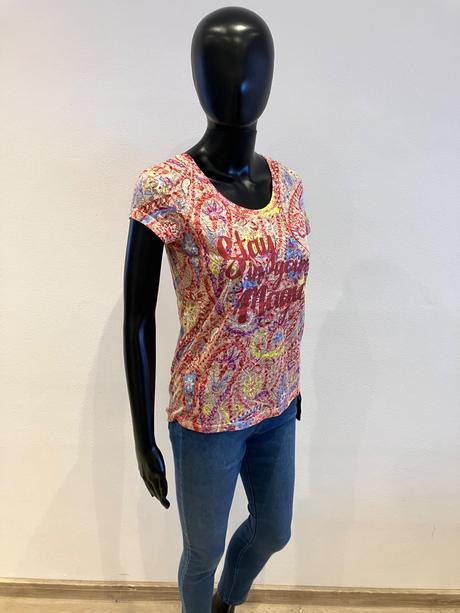 Dámske vzorované tričko s nápisom (xs), xs