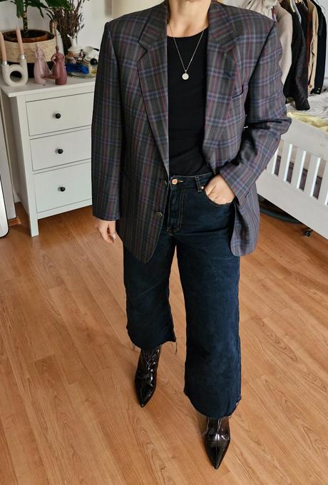 Vintage vlnené sako, l