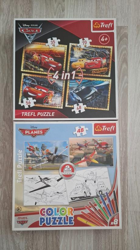 Puzzle cars a lietadlá 2ks, 