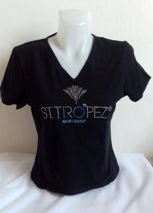 Tričko s kamienkovým nápisom, s