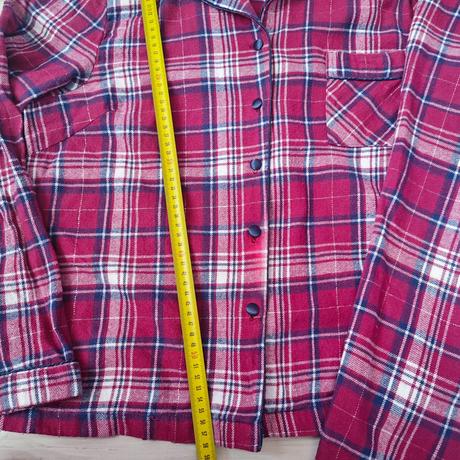 Dámske bavlnené teplé pyžamo na gombíky, m