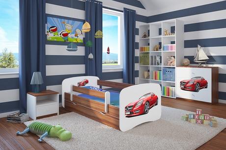 Detská posteľ so zábranou - športiak-160x80, šírka (cm): 80,dĺžka (cm): 160