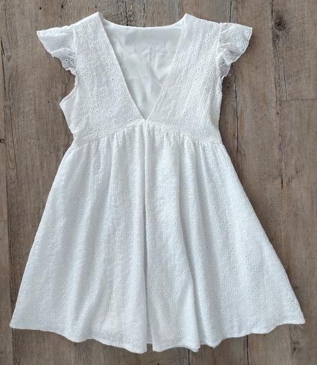 Mini čipkované madeirové šaty, 34