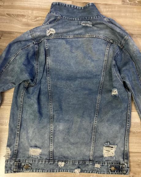 Krásna predĺžená riflová bunda, xl