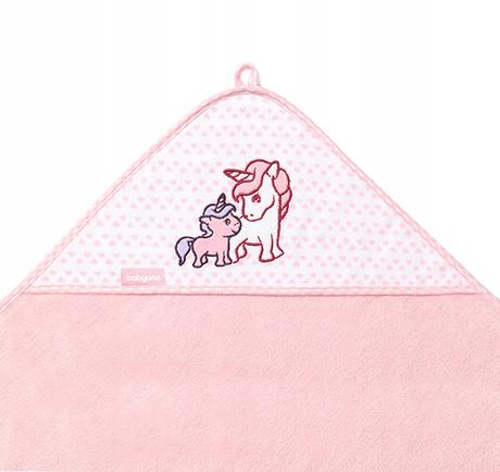 Babyono 345/01 bambusová osuška s kapucňou ružová, 