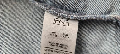 Dievčenská riflová bunda, veľ.  152, f&f,152