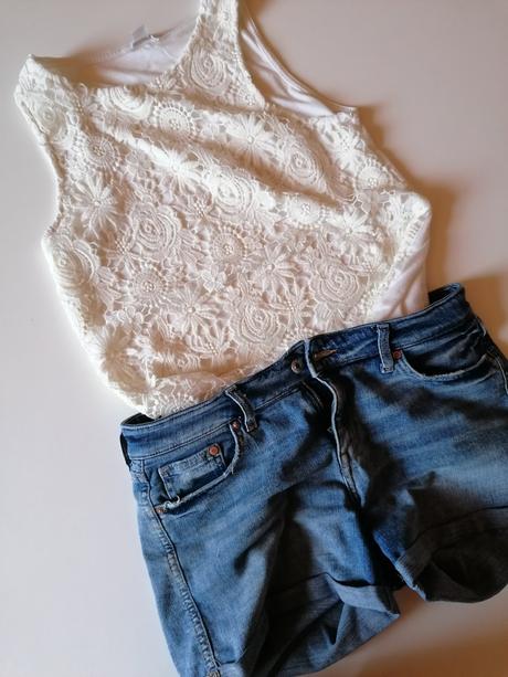 Riflové kraťasy, h&m,l