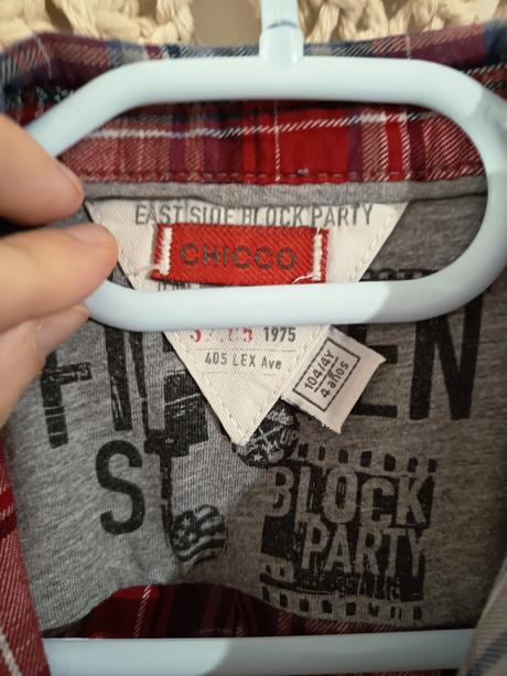 Karovaná košeľa, chicco,104