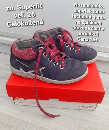 Tenisky zn. superfit veľ. 26, superfit,26