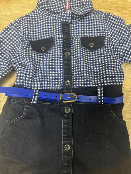 Košeľové riflové šaty, 110