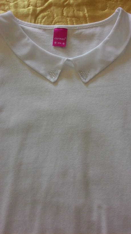 Bavlnené tričko s ozdobným golierom., 164