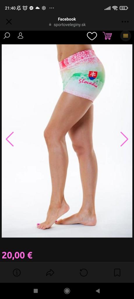 Športové šortky, xs