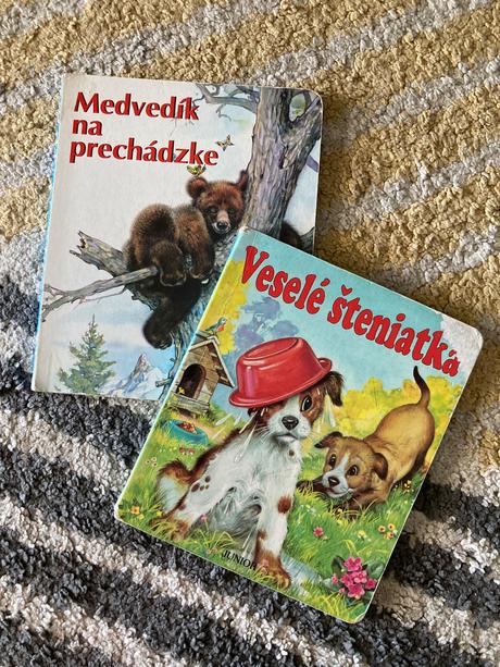 Veselé šteniatka a medvedík na prechádzke, 