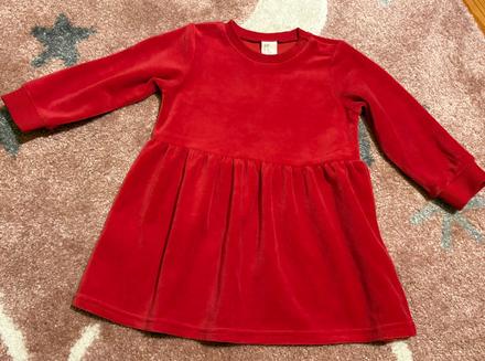 Pekne zamatove nenosene saty, h&m,86
