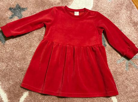 Pekne zamatove nenosene saty, h&m,86