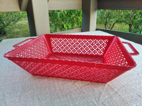 Retro košíček - červený, 
