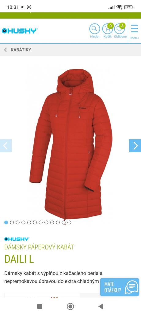 Husky paperový kabat, husky,m