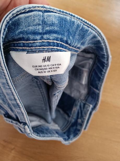 Rifľové šortky, h&m,140