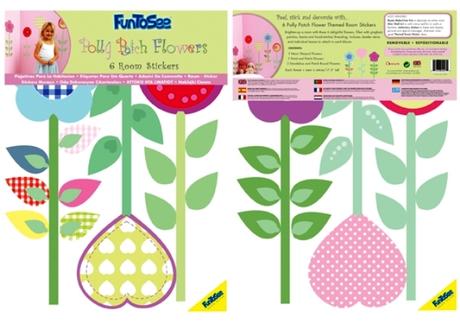 Dekoračné nálepky patch flowers,