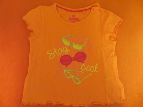 Oranžové tričko s motívom slnečných okuliarov, lupilu,86