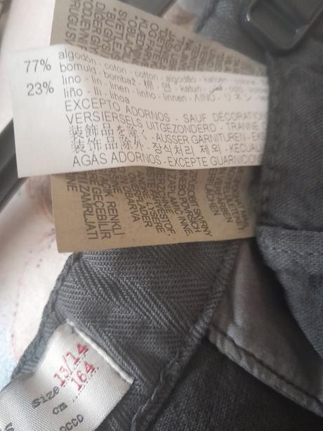 Nenosené ľanové šortky, zara,164