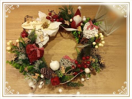 Vianočný veniec - ručná práca, 