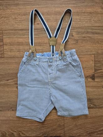 Kraťasy s trakmi, h&m,86