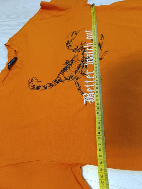 Oranžové tričko, fishbone,xs